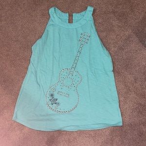 Justice blue tank with gem design
